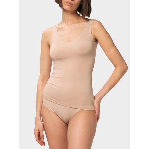 Triumph Top Smart Natural 10213349 Beżowy Slim Fit ze sklepu MODIVO w kategorii Podkoszulki i halki - zdjęcie 186547105