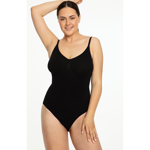 Julimex bezszwowe body wyszczuplające czarne 421 Seamless, Kolor czarny, Rozmiar 2XL, Julimex ze sklepu Intymna w kategorii Body damskie - zdjęcie 186547327
