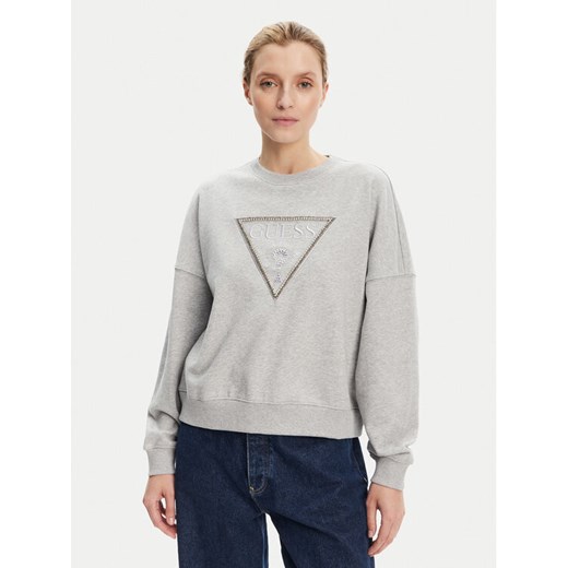 Guess Bluza W5YQ04 KC8I0 Szary Regular Fit ze sklepu MODIVO w kategorii Bluzy damskie - zdjęcie 186548156