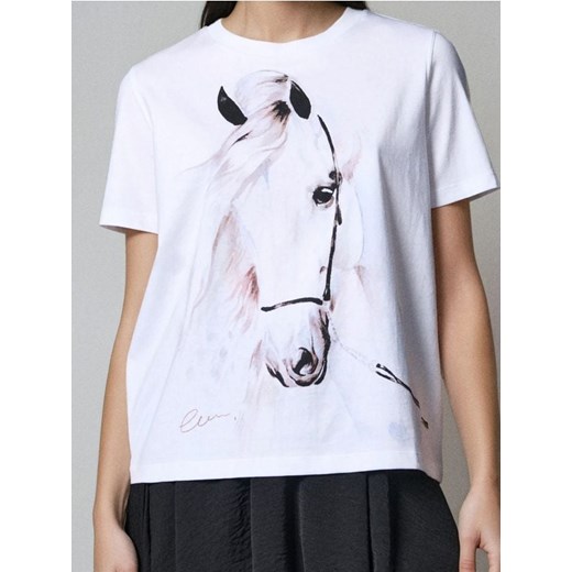 Sinsay - Koszulka - biały ze sklepu Sinsay w kategorii Bluzki damskie - zdjęcie 186548776