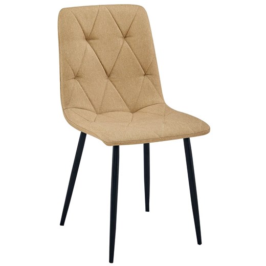 Brązowe tapicerowane tkaniną krzesło L3-A79 ze sklepu Edinos.pl w kategorii Krzesła - zdjęcie 186549007