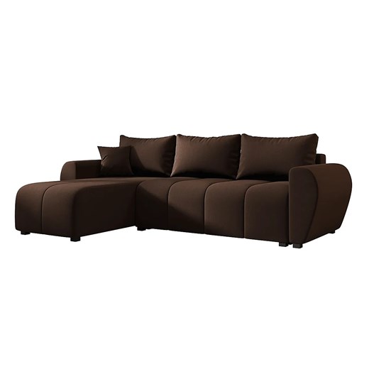 Brązowy narożnik L z funkcją spania S5-S90 - id: 53321 - marki Elior - 186549078 Brązowy narożnik L z funkcją spania S5-S90 ze sklepu Edinos.pl w kategorii Narożniki - zdjęcie 186549078
