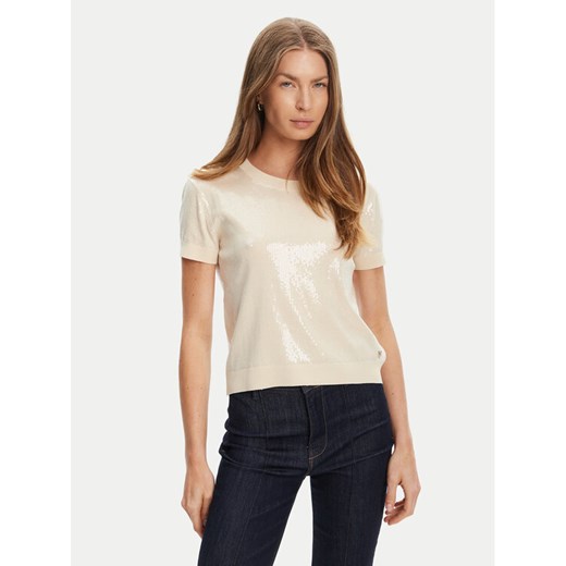 Guess Sweter W5YR21 Z3E70 Écru Regular Fit ze sklepu MODIVO w kategorii Swetry damskie - zdjęcie 186549198