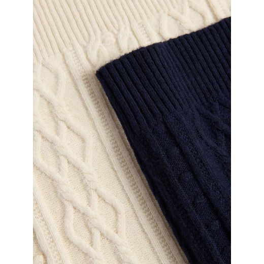 Reserved - Sweter z warkoczowym splotem - granatowy Reserved XS Reserved