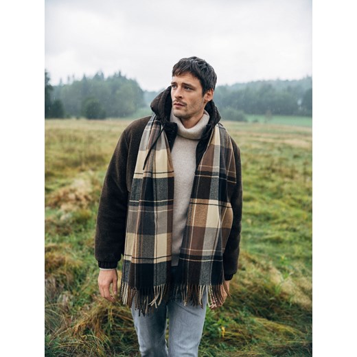 Reserved - Kurtka sherpa z kapturem - ciemnobrązowy ze sklepu Reserved w kategorii Kurtki męskie - zdjęcie 186550125