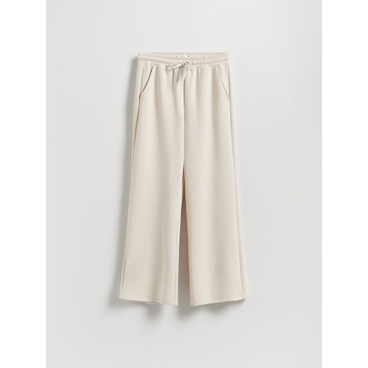 Reserved - Dresowe spodnie z modalem - beżowy ze sklepu Reserved w kategorii Spodnie damskie - zdjęcie 186551869