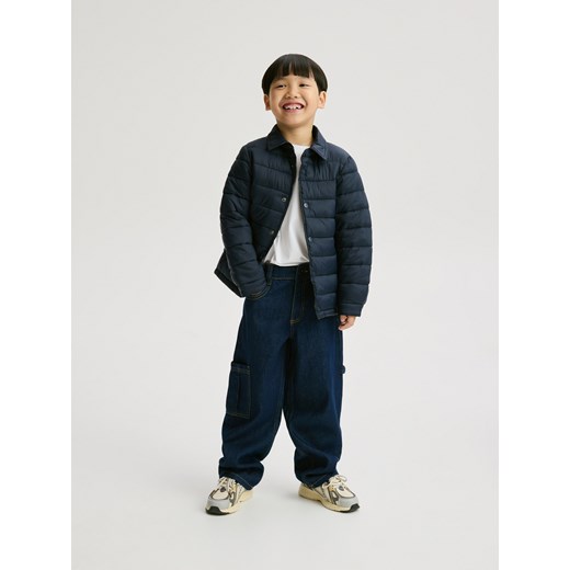 Reserved - Jeansy straight fit - granatowy ze sklepu Reserved w kategorii Spodnie chłopięce - zdjęcie 186551996