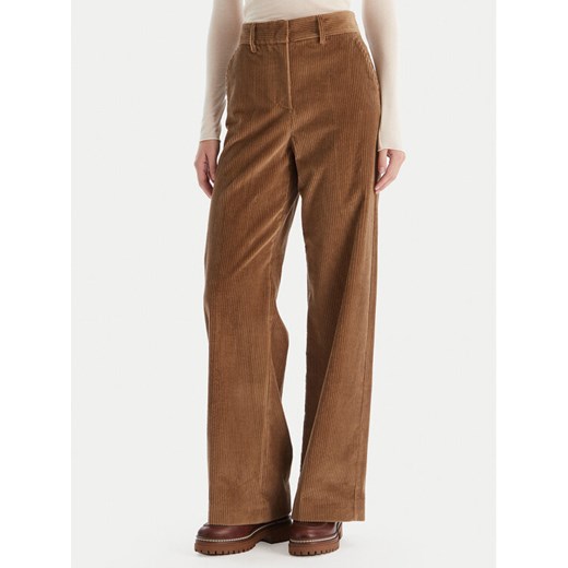 Weekend Max Mara Spodnie materiałowe Tania 2525136092 Brązowy Wide Leg ze sklepu MODIVO w kategorii Spodnie damskie - zdjęcie 186553906