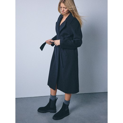 Mohito - Skórzane botki - czarny ze sklepu Mohito w kategorii Botki - zdjęcie 186554567