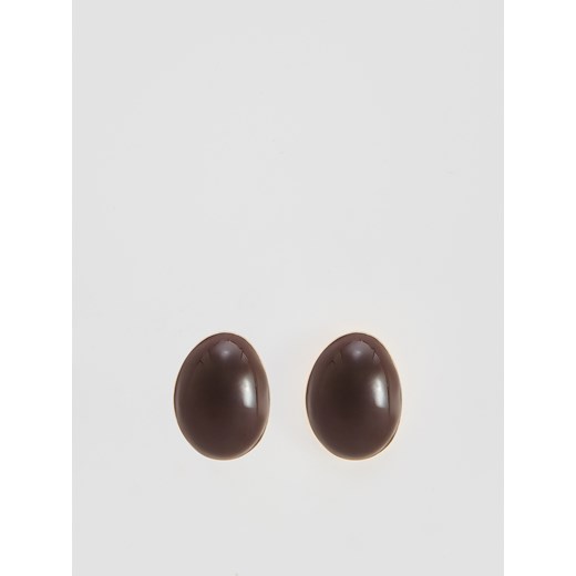 Reserved - Owalne kolczyki - brązowy ze sklepu Reserved w kategorii Kolczyki - zdjęcie 186555046