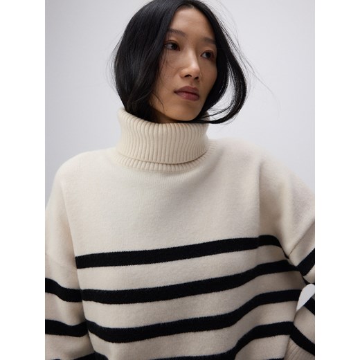 Reserved - Sweter z golfem - wielobarwny ze sklepu Reserved w kategorii Swetry damskie - zdjęcie 186555048