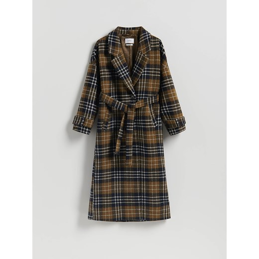 Reserved - Płaszcz z wełną - wielobarwny Reserved M Reserved