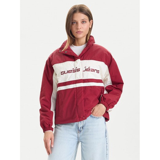 Guess Jeans Kurtka przejściowa W5BL11 WGYL2 Czerwony Regular Fit ze sklepu MODIVO w kategorii Kurtki damskie - zdjęcie 186555675