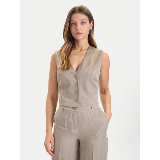 Guess Kamizelka W5YH51 WH5N2 Zielony Regular Fit ze sklepu MODIVO w kategorii Kamizelki damskie - zdjęcie 186555797