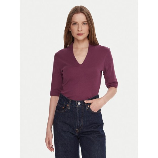 United Colors Of Benetton Bluzka 3GA2D400U Fioletowy Slim Fit ze sklepu MODIVO w kategorii Bluzki damskie - zdjęcie 186555839