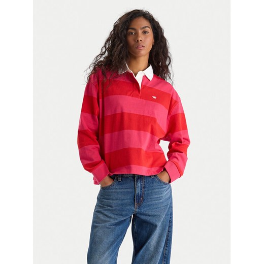 Mustang Polo Anna 1016773 Czerwony Relaxed Fit ze sklepu MODIVO w kategorii Bluzki damskie - zdjęcie 186555926