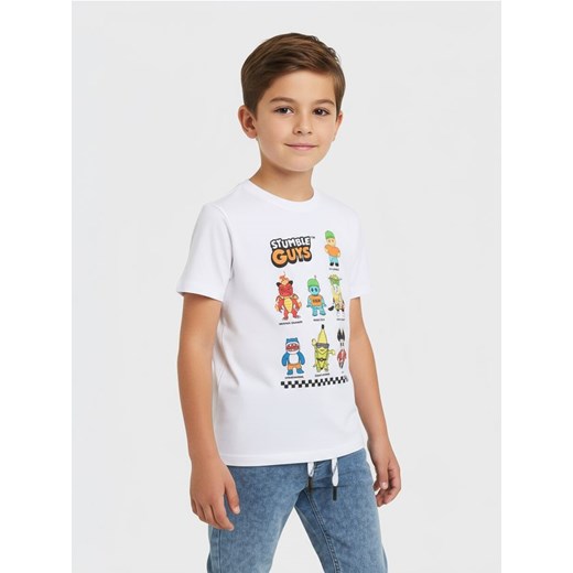 Sinsay - Koszulka Stumble Guys - biały - id: 213FC-00X - marki Sinsay - 186557975 Sinsay - Koszulka Stumble Guys - biały ze sklepu Sinsay w kategorii T-shirty chłopięce - zdjęcie 186557975