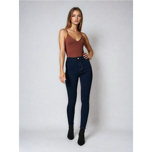 Sinsay - Jeansy high waist - niebieski ze sklepu Sinsay w kategorii Jeansy damskie - zdjęcie 186558066