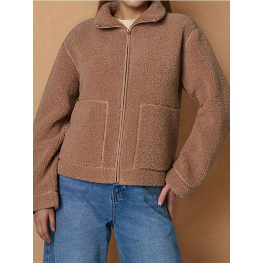 Sinsay - Bluza sherpa - brązowy ze sklepu Sinsay w kategorii Bluzy damskie - zdjęcie 186558086