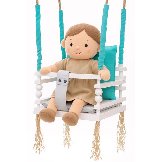 Turkusowa huśtawka dziecięca 3w1 B0-W04 ze sklepu Edinos.pl w kategorii Huśtawki ogrodowe - zdjęcie 186558088