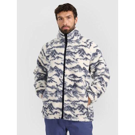Polar sherpa rozpinany ze stójką uniseks 4F 4FWAW25TFLEU352 - beżowy ze sklepu Sportstylestory.com w kategorii Bluzy damskie - zdjęcie 186558159