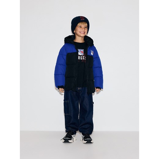 Reserved - Ocieplana kurtka NHL New York Rangers - niebieski ze sklepu Reserved w kategorii Kurtki chłopięce - zdjęcie 186559138