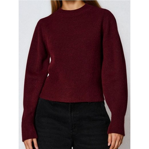 Sinsay - Sweter basic - bordowy ze sklepu Sinsay w kategorii Swetry damskie - zdjęcie 186559445