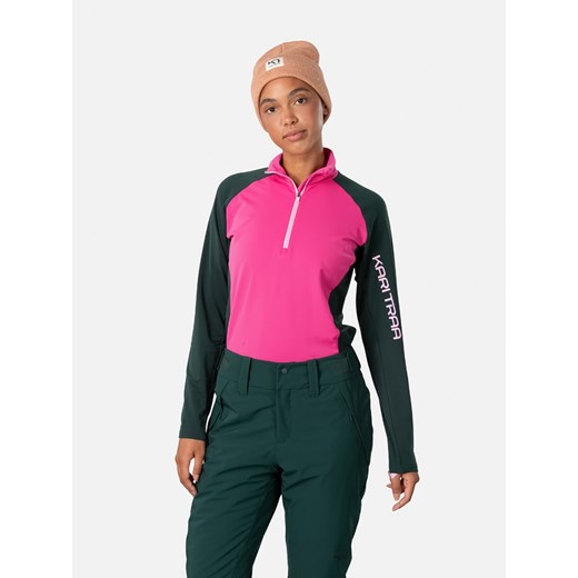 KARI TRAA Koszulka funkcyjna &quot;Evelyn&quot; w kolorze zielono-różowym ze sklepu Limango Polska w kategorii Bluzki damskie - zdjęcie 186559688