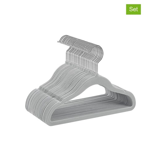 Songmics Wieszaki (30 szt.) w kolorze srebrno-jasnoszarym na ubrania - 30 x 20,5 cm ze sklepu Limango Polska w kategorii Szafy - zdjęcie 186559768