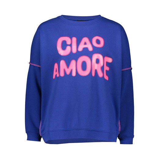 miss goodlife Bluza "Ciao amore" w kolorze granatowym Miss Goodlife XS wyprzedaż Limango Polska