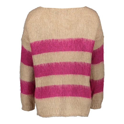 miss goodlife Sweter "Stripes" w kolorze beżowo-różowym Miss Goodlife S Limango Polska wyprzedaż