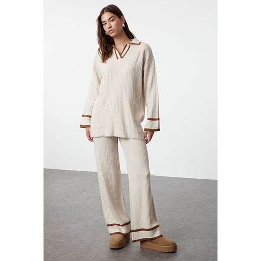 trendyol 2-częściowy zestaw w kolorze kremowo-jasnobrązowym Trendyol L wyprzedaż Limango Polska