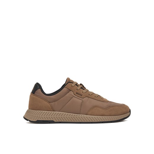 Sneakersy BOSS Titanium 50552895 Beżowy ze sklepu eobuwie.pl w kategorii Buty sportowe męskie - zdjęcie 186561766