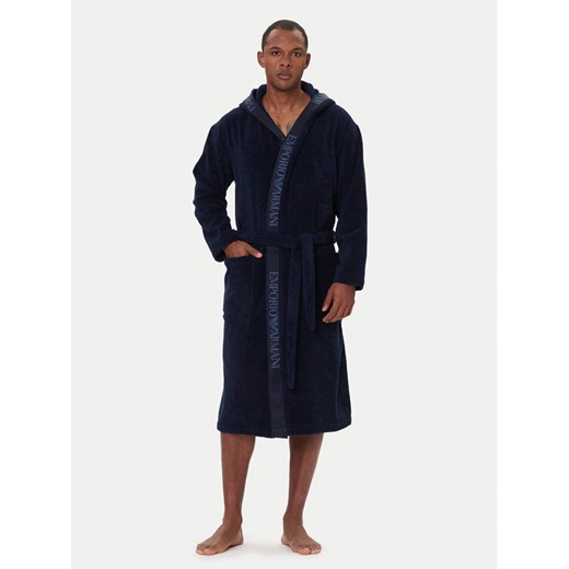 Emporio Armani Underwear Szlafrok EM002255 AF14986 UB102 Granatowy ze sklepu MODIVO w kategorii Szlafroki męskie - zdjęcie 186562775