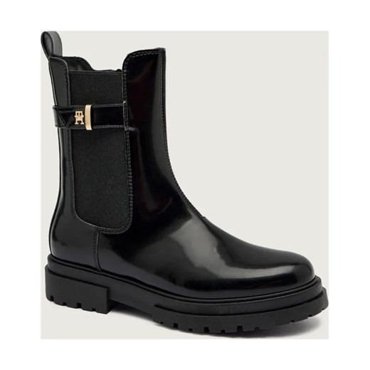 Tommy Hilfiger Botki CHELSEA | z dodatkiem skóry - id: TH255G000026F19 - marki Tommy Hilfiger - 186563275 Tommy Hilfiger Botki CHELSEA | z dodatkiem skóry ze sklepu Gomez Fashion Store w kategorii Buty zimowe dziecięce - zdjęcie 186563275