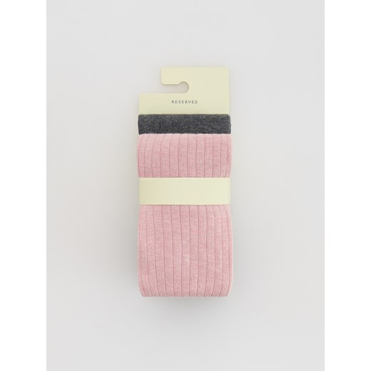 Reserved - Rajstopy 2 pack - brudny róż ze sklepu Reserved w kategorii Rajstopy dziecięce - zdjęcie 186565449