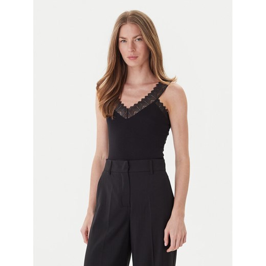 Morgan Top 242-DNAE Czarny Slim Fit ze sklepu MODIVO w kategorii Bluzki damskie - zdjęcie 186567277