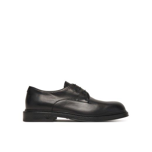 Emporio Armani Półbuty EM003721 AF17455 UC001 Czarny ze sklepu MODIVO w kategorii Buty eleganckie męskie - zdjęcie 186567307