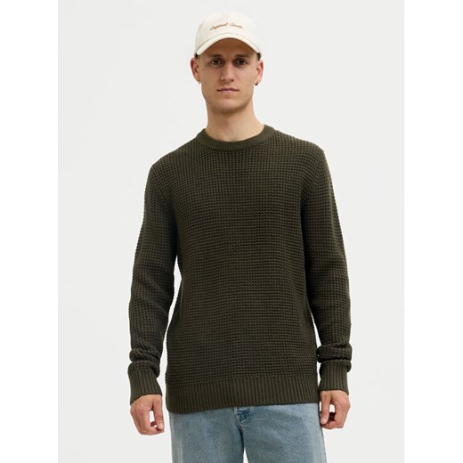 Jack & Jones Sweter Global 12287594 Zielony Regular Fit ze sklepu MODIVO w kategorii Swetry męskie - zdjęcie 186569887