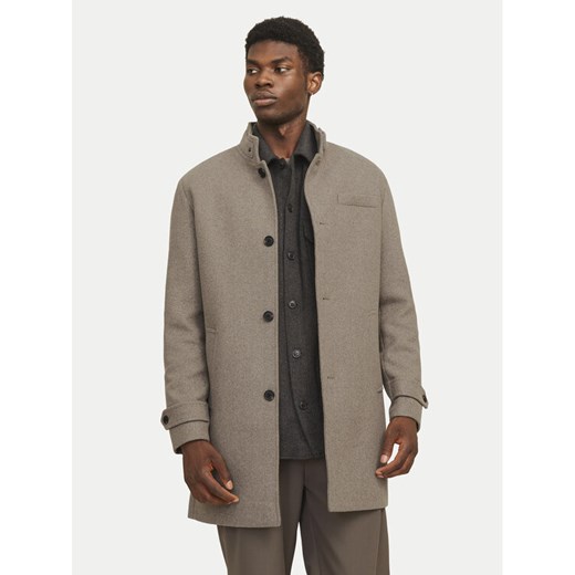 Jack & Jones Płaszcz wełniany Melton 12258672 Beżowy Regular Fit ze sklepu MODIVO w kategorii Płaszcze męskie - zdjęcie 186569889