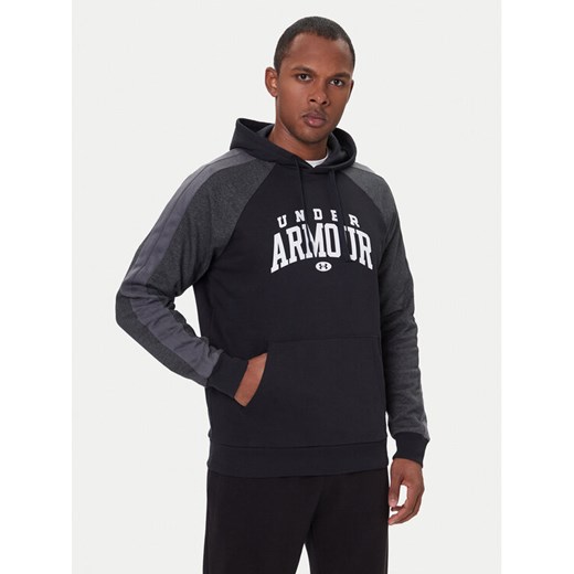 Under Armour Bluza Ua Rival Fleece Colorblock 6003958 Czarny Loose Fit ze sklepu MODIVO w kategorii Bluzy męskie - zdjęcie 186569905