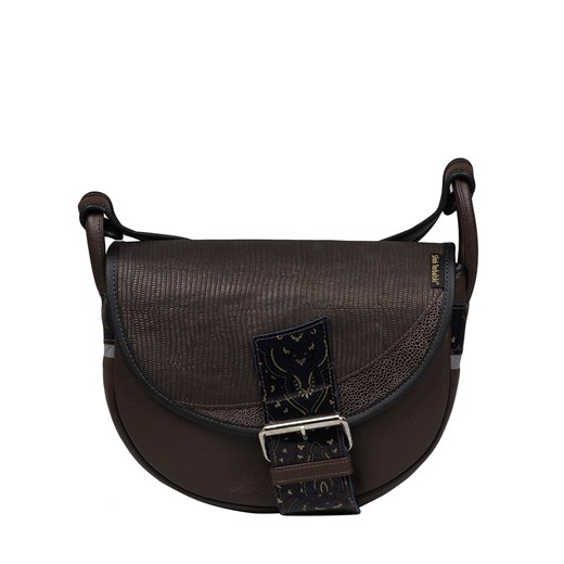 brązowa damska torebka listonoszka skórzana na ramię Freshman Mini Słoń Torbalski 30x24x8,5cm promocja Słoń Torbalski