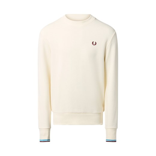 Fred Perry Męska bluza nierozpinana Mężczyźni écru jednolity ze sklepu vangraaf w kategorii Bluzy męskie - zdjęcie 186570427