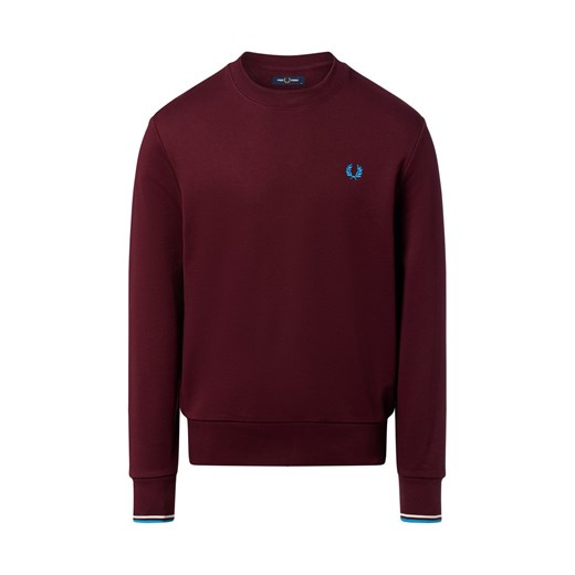 Fred Perry Męska bluza nierozpinana Mężczyźni bordowy jednolity ze sklepu vangraaf w kategorii Bluzy męskie - zdjęcie 186570429