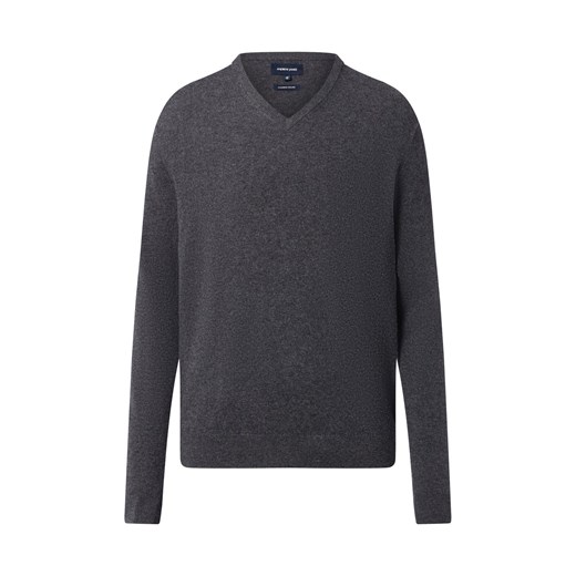 Andrew James Męski sweter z dzianiny z wełną i kaszmirem Mężczyźni Wełna szary marmurkowy ze sklepu vangraaf w kategorii Swetry męskie - zdjęcie 186570438