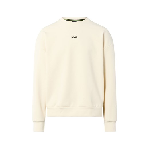 BOSS Green Bluza męska - Stenson Mężczyźni Bawełna écru jednolity ze sklepu vangraaf w kategorii Bluzy męskie - zdjęcie 186570449