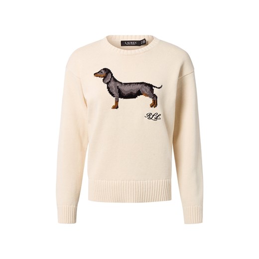Lauren Ralph Lauren Sweter damski z dzianiny Kobiety Bawełna piaskowy jednolity ze sklepu vangraaf w kategorii Swetry damskie - zdjęcie 186570468