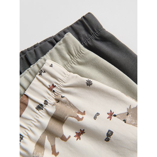 Reserved - Bawełniane legginsy 3 pack - ciemnoszary Reserved 68 (3-6 m.) Reserved