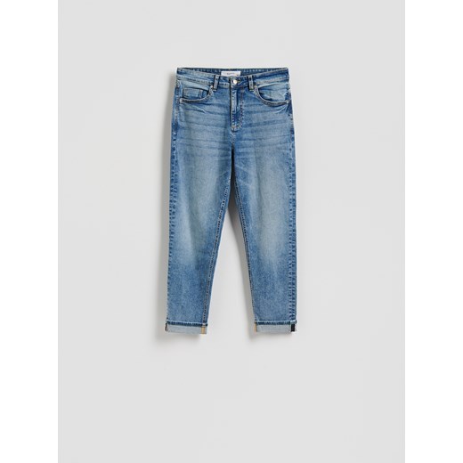 Reserved - Jeansy Boyfriend - niebieski ze sklepu Reserved w kategorii Jeansy damskie - zdjęcie 186571426