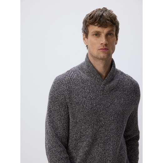 Reserved - Sweter z dekoltem V - ciemnoszary - id: 9988N-90M - marki Reserved - 186571788 Reserved - Sweter z dekoltem V - ciemnoszary ze sklepu Reserved w kategorii Swetry męskie - zdjęcie 186571788